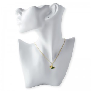 Sommerfugl stang sten vedhæng halskæde 45 5 cm