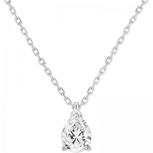 Oval dråbe-formet kunstig diamant vedhæng laser elegant halskæde justerbar