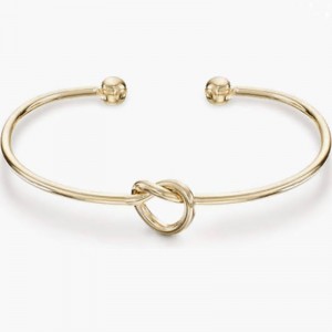 4K guldbelagt for evigt kærlighed knude uendelighed bangle armbånd til kvinder justerbar guld bangle armbånd til kvinder elegant guld-Belagt åben manchetarmbånd med knude design - moderne minimalistiske smykker til daglig slid og specielle lejligheder